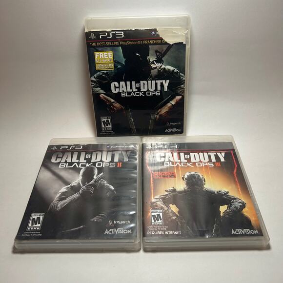 Call of Duty: Black Ops The Trilogy I II III (1 2 3) - Lot of 3 - PS3 - Picture 1 of 7